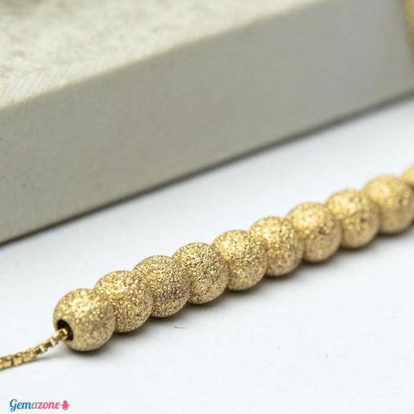 שרשרת גולדפילד עדינה עם חרוזים STARDUST - Gemazone Jewelry הבית שלך לתכשיטים עדינים